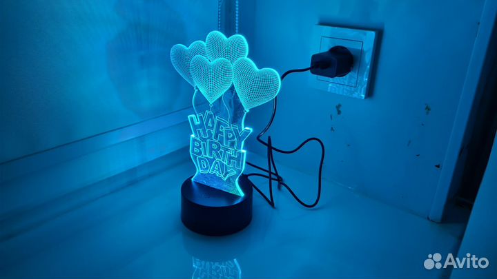 Ночник разноцветный стекло