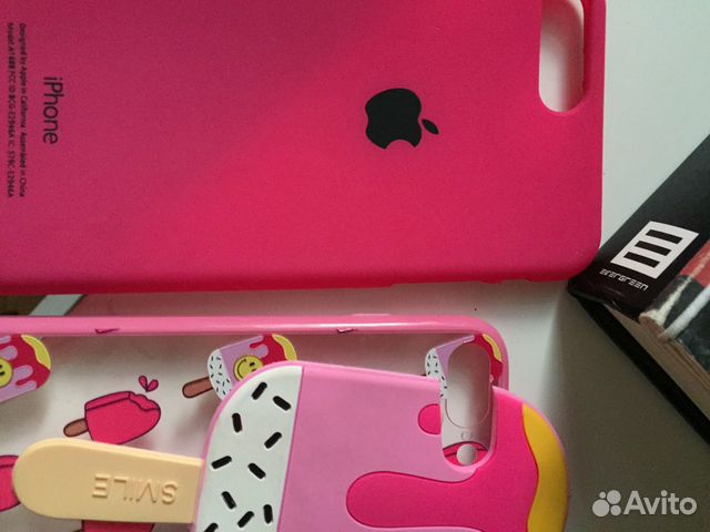 Розовые чехлы для айфон 8 iPhone / smile