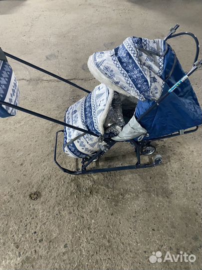 Детские санки коляска умка