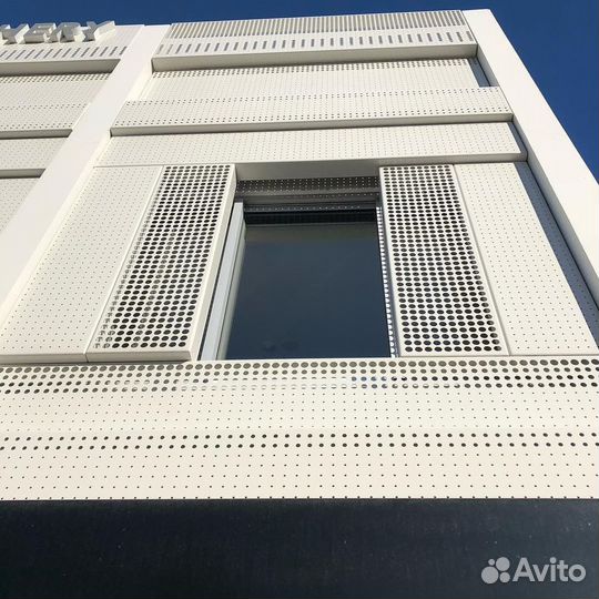 Перфорированные фасадные кассеты открытого типа