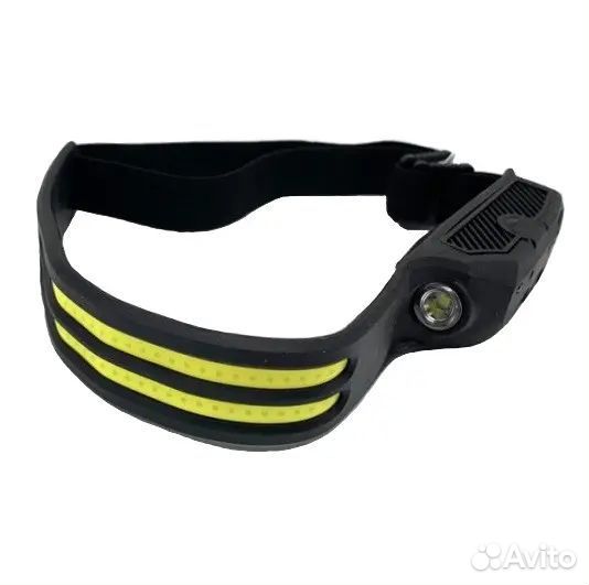 Фонарь налобный, светодиодный, с аккумулятором
