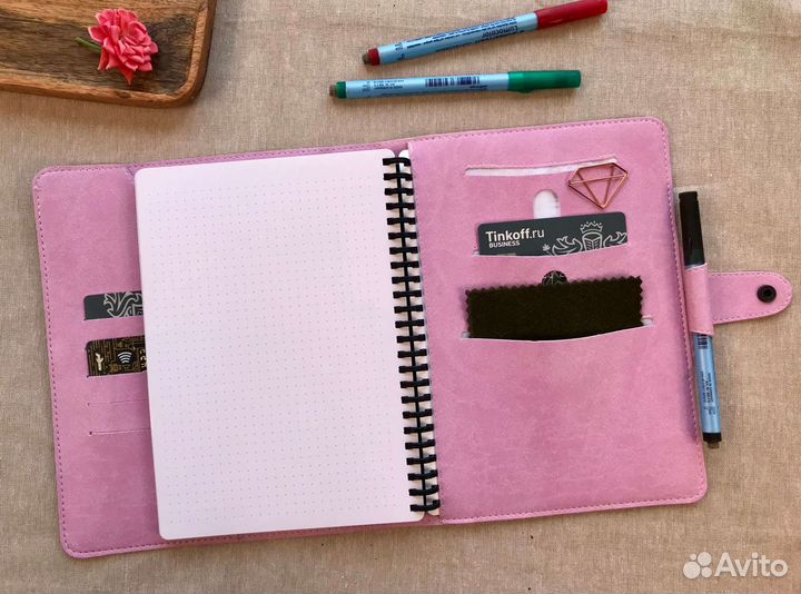 Ежедневник многоразовый в эко коже. формат А5