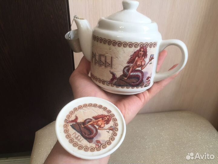 Заварочный чайник рыбы русалка тарелочка