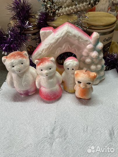 Елочные игрушки СССР из пенопласта