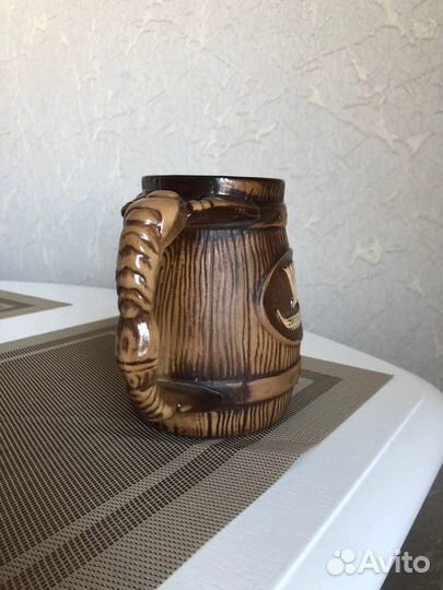 Пивная керамическая кружка