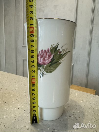 Ваза Дулево Пион СССР фарфор