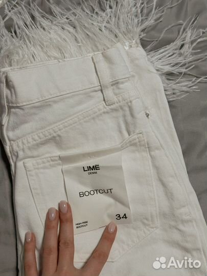 Джинсы lime с перьями