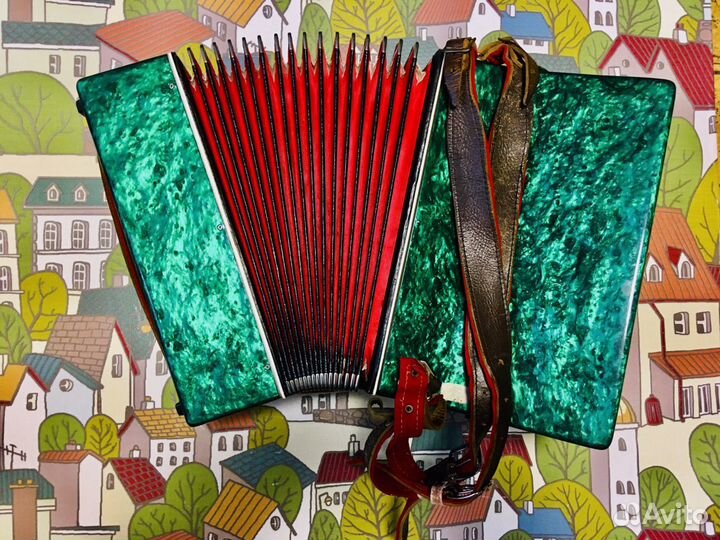 Аккордеон перламутр Зелёная Юность 3