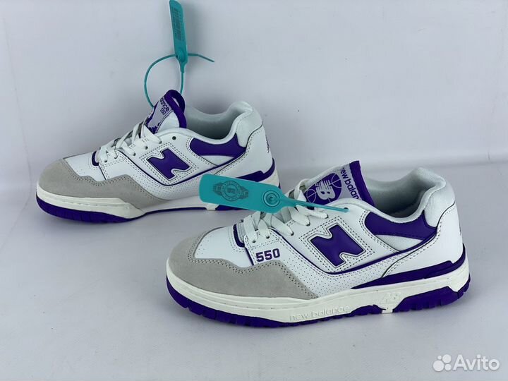 Кроссовки new balance 550 white purple