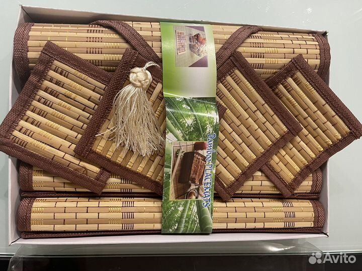 Набор бамбуковых салфеток и скатерть