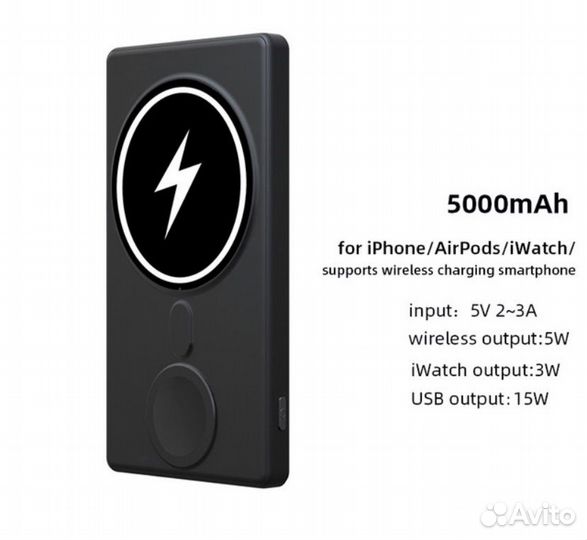 Беспроводная магнитная зарядка Magsafe 3в1