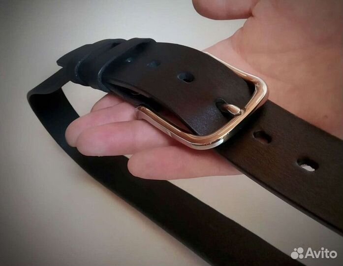 Ремень из кожи ручной работы