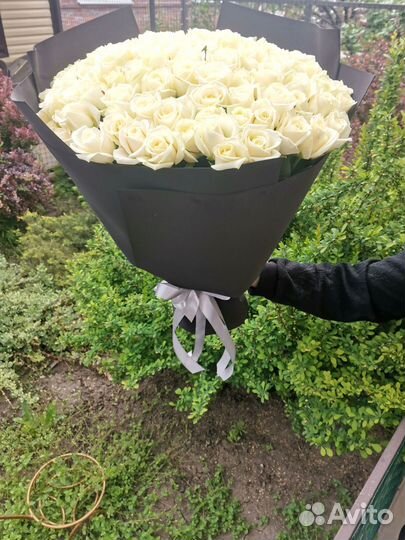 101 роза с доставкой, букет роз с доставкой