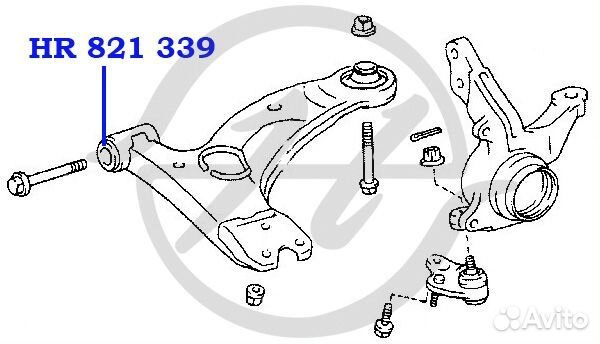 Сайлентблок прав / лев перед toyota