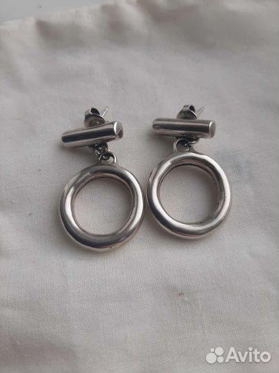 Серьги on/off с серебром