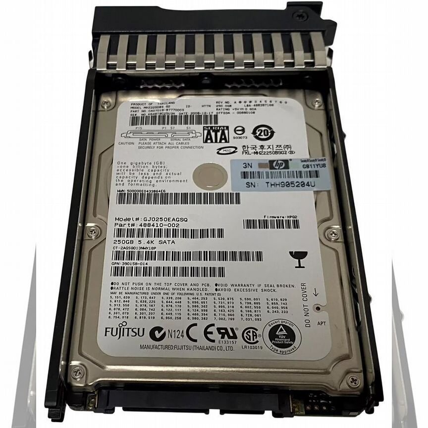 [GJ0250EAGSQ] Жесткий Диск Hp 250gb Sata2 2,5" Hdd Gj0250eagsq