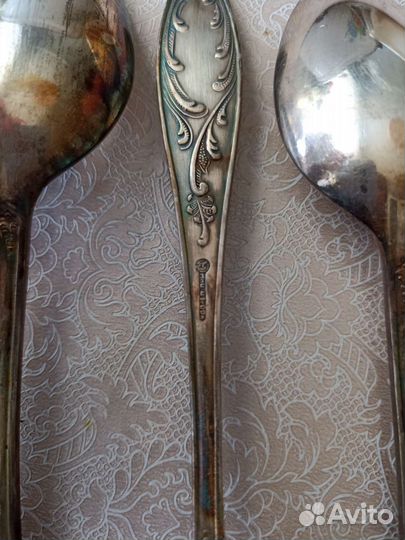Чайные ложки и десертные ложки мельхиор СССР