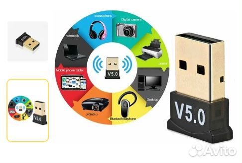 USB адаптер Bluetooth v5.0