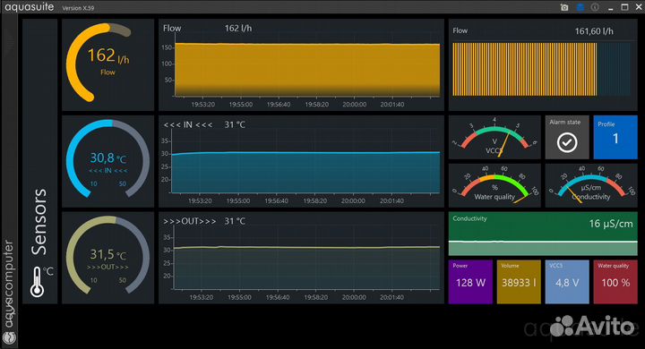 52293 Aquacomputer flow sensor High Flow Next