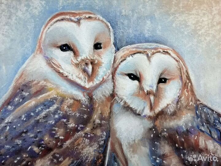 Авторская картина с совами 