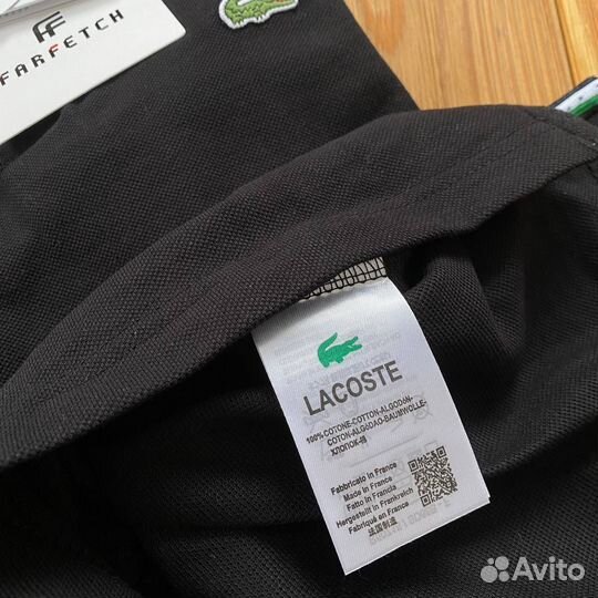 Polo lacoste мужское черное