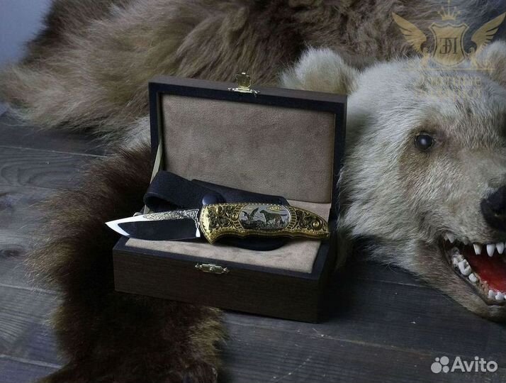 Сувенирный складной нож Златоуст