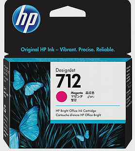 Картридж HP 712 (3ED68A) пурпурный (оригинал), 29m