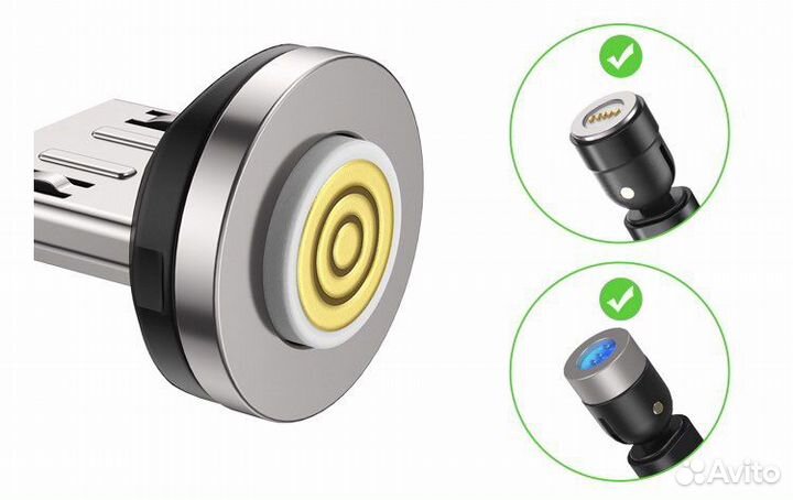 Магнитный micro USB для 5pin кабеля зарядки