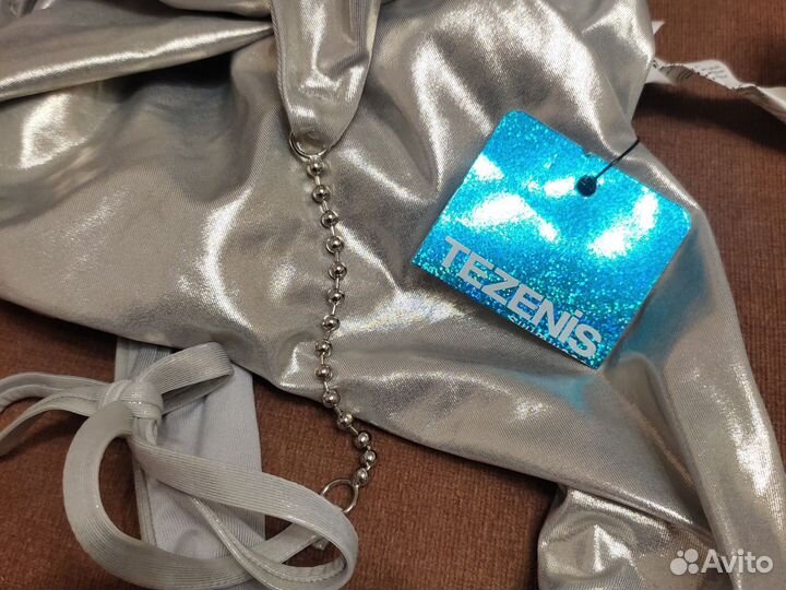 Купальник слитный серебряный tezenis S