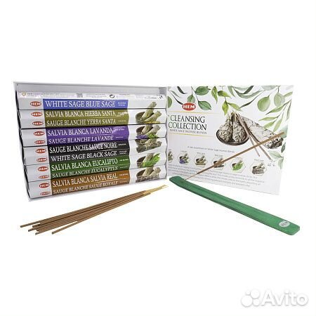 Подарочный набор благовоний Шалфей 6в1+подст Индия