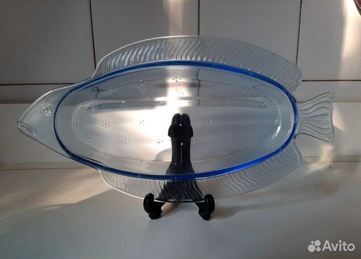 Посуда из голубого стекла 1950-70 гг