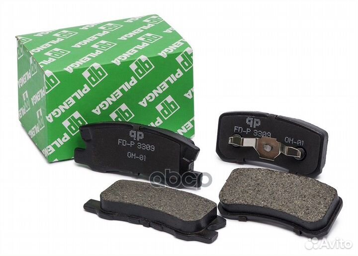 Колодки тормозные дисковые задние fd-p3309 pilenga