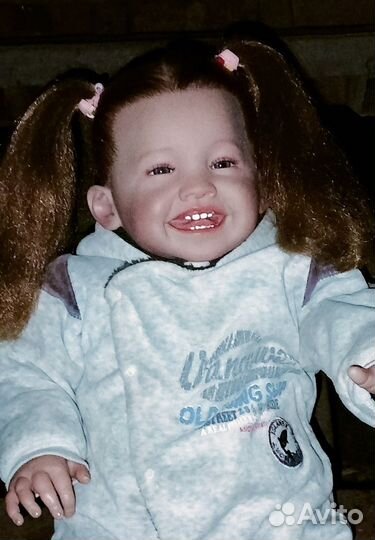 Кукла Реборн девочка 60 см с волосами