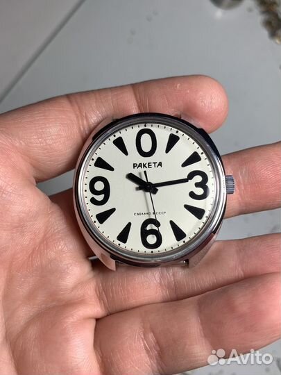 Полный комплект:часы Ракета-Big Zero Зеро СССР NOS