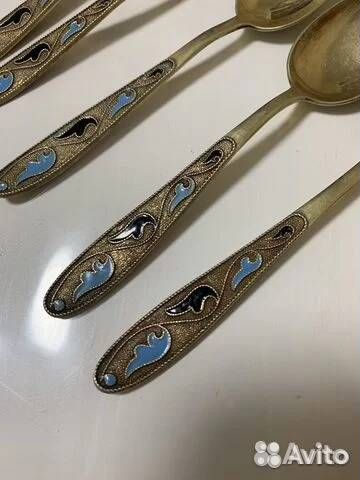 Серебряные кофейные ложки 875пр.6шт. - СССР