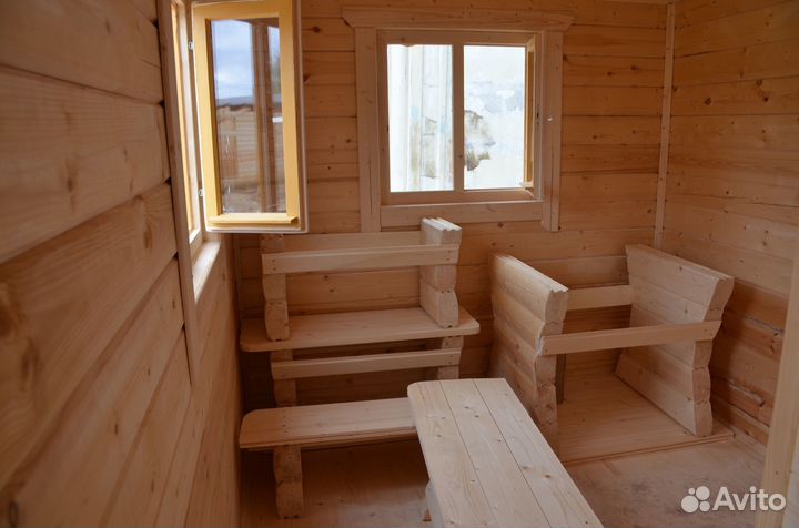 Мобильная баня из бруса под ключ