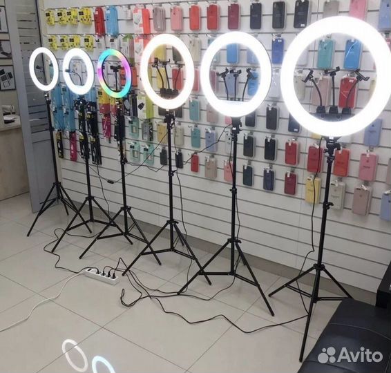 Кольцевая лампа 26-54 см новые
