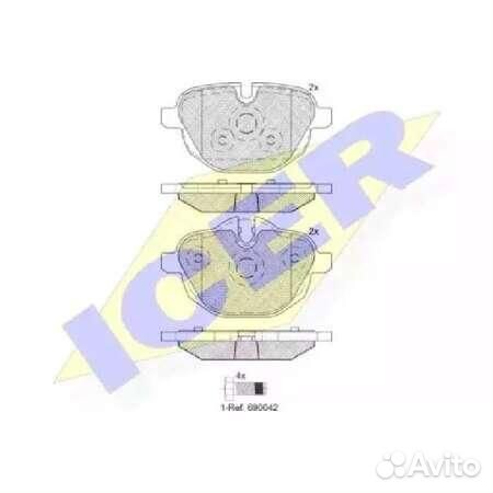 Колодки тормозные задние комплект 182004 (icer — И