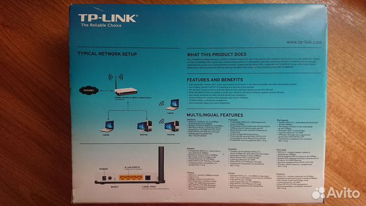 Adsl2+ Wi-Fi Router TP-Link TD-W8901G