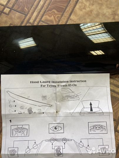 Дефлектор капота Toyota Avensis 2003-2009