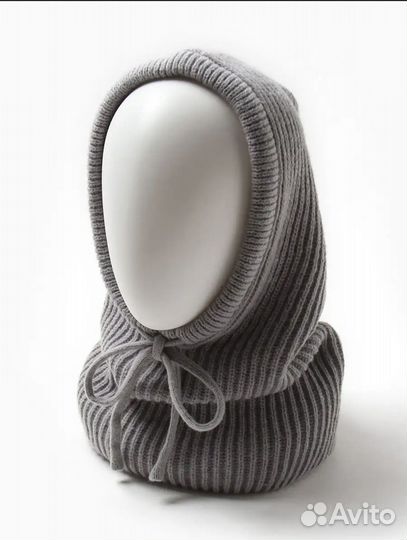 Капор женский демисезонный вязаный капюшон