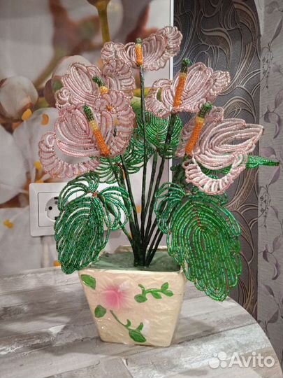 Деревья и цветы из бисера