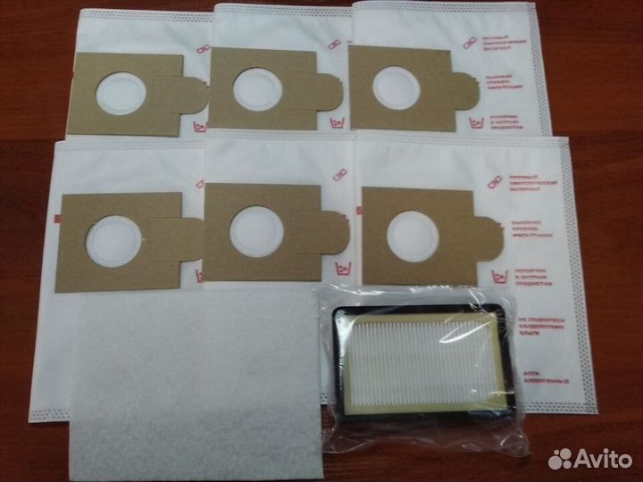 Мешки для пылесоса Bork V5D1 - 6 штук + Фильтр