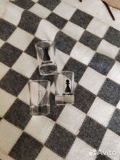 Игровой набор для бани шашки и шахматы-рюмки