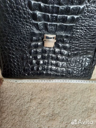 Сумка натуральная кожа, кожа крокодила