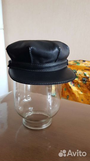 Кепка кожаная унисекс