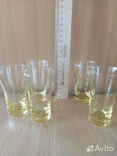 Цветное стекло СССР рюмки, фужеры