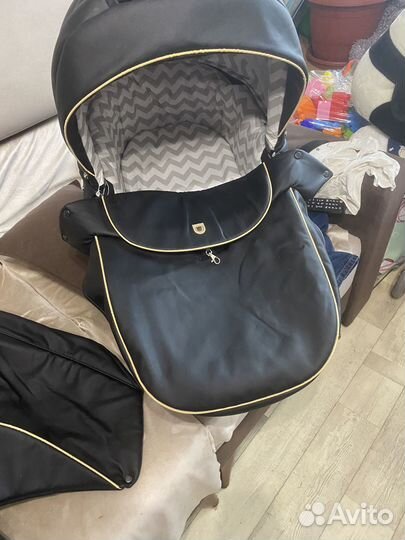 Детские коляски 2в1 Lonex на золотой раме