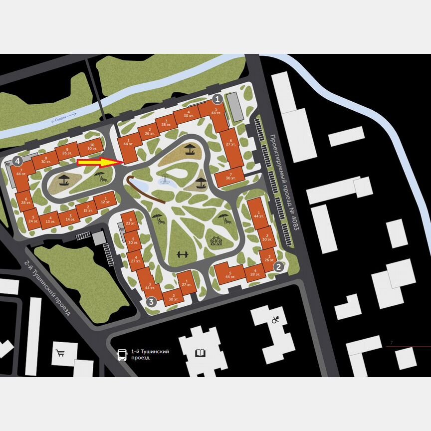2-к. квартира, 46,6 м², 2/44 эт.