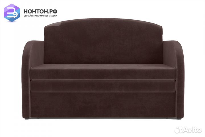 Диван выкатной Малютка велюр коричневый